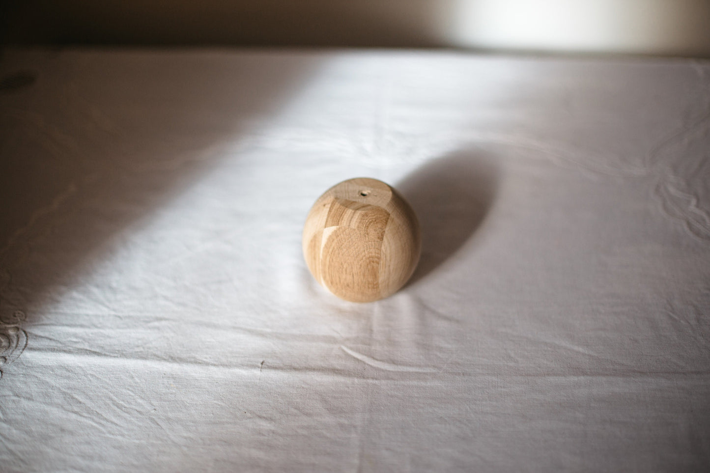 Round Turned Wooden Furniture Foot with Sphere Detail – Compact Design, H80 mm