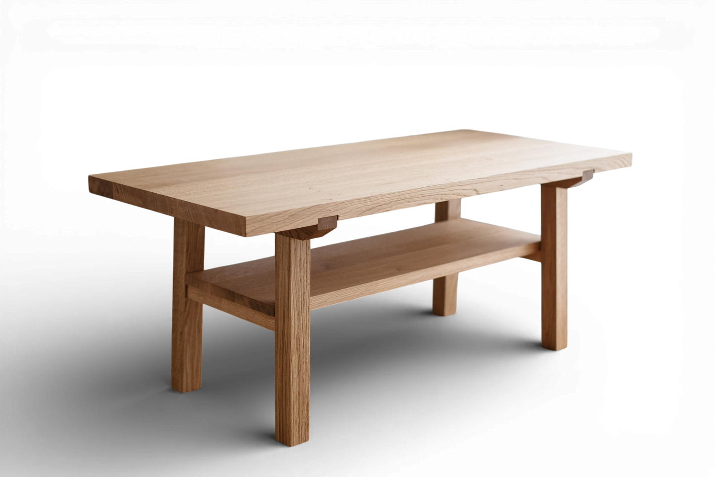 Scandinavian Style Wooden Coffee Table – Handmade Natural Oak Design