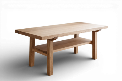 Scandinavian Style Wooden Coffee Table – Handmade Natural Oak Design