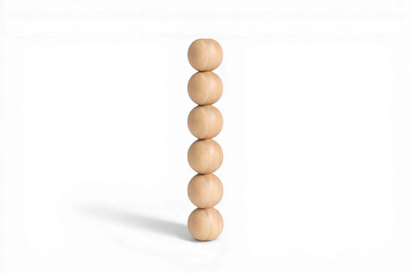 Wooden Table Leg – Six Spheres Turned Design, 491 mm