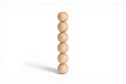 Wooden Table Leg – Six Spheres Turned Design, 491 mm
