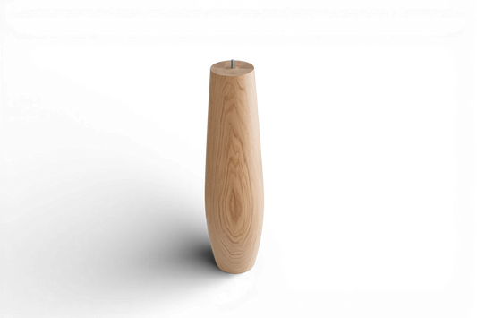 Oval Wooden Table Leg – Lathe-Turned Furniture Support, H736 mm