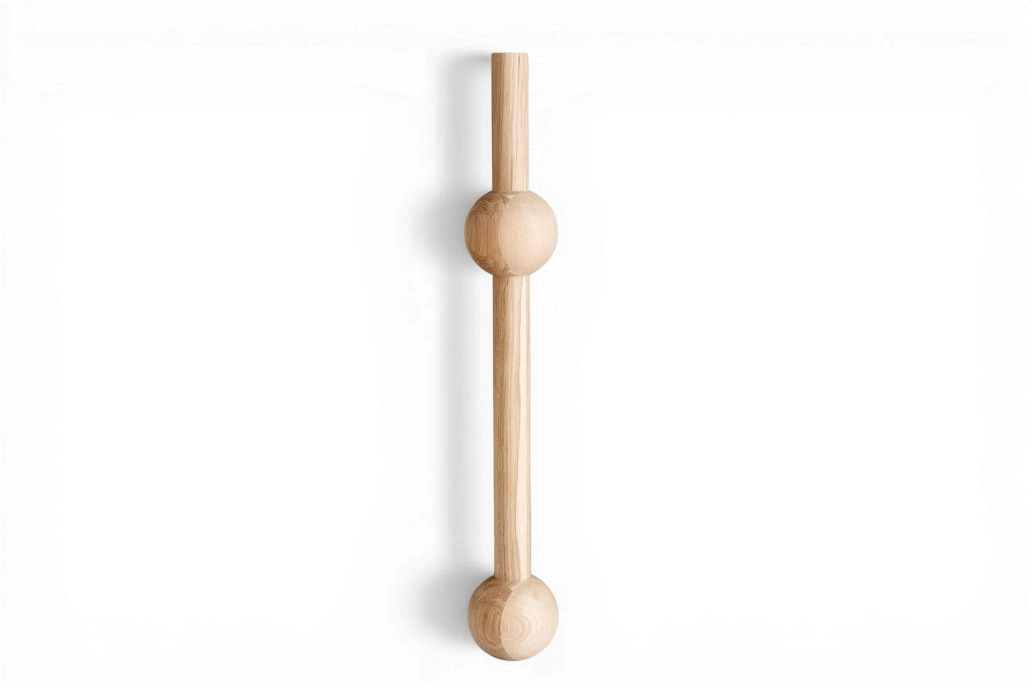 Wooden Furniture Leg with Single Sphere Detail – Lathe-Turned Table Support, H760 mm