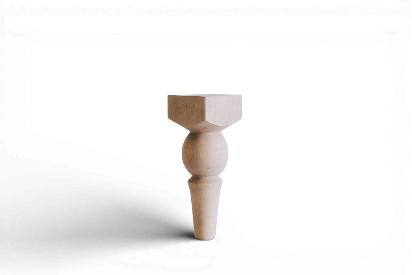 Wooden Furniture Legs with Ball Detail – Lathe-Turned Design, H200 mm