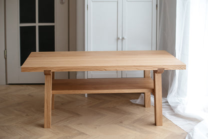 Scandinavian Style Wooden Coffee Table – Handmade Natural Oak Design