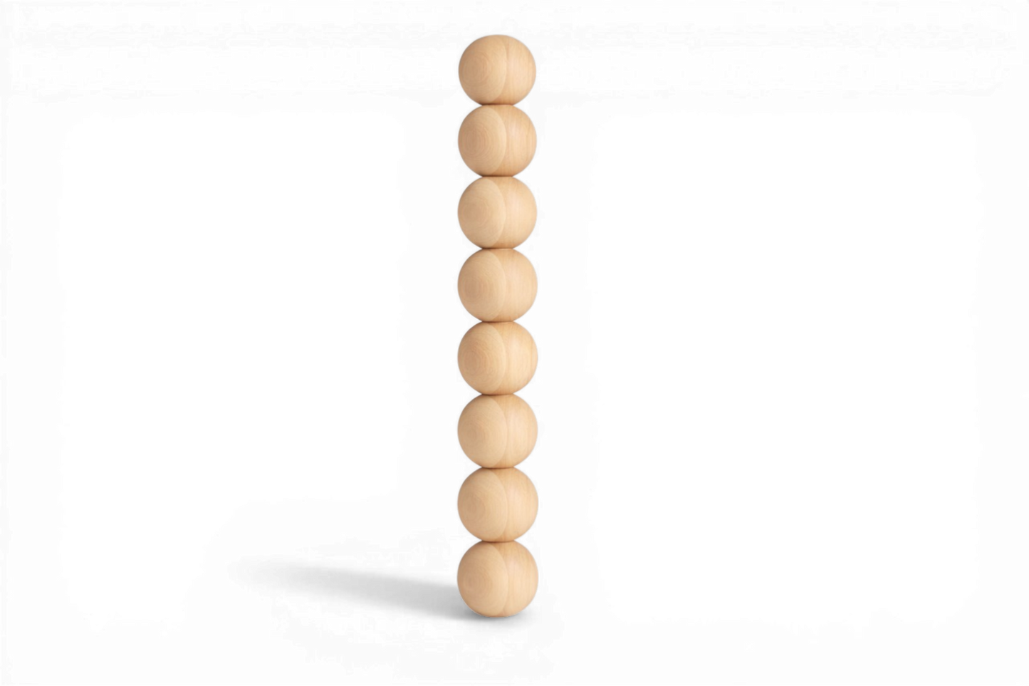 Turned Wooden Table Leg – Eight Sphere Design, 656 mm