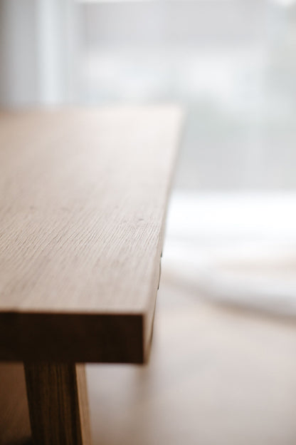 Scandinavian Style Wooden Coffee Table – Handmade Natural Oak Design