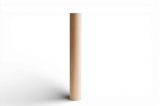 Turned Round Wooden Table & Bar Leg – Smooth Straight Design, H690 mm