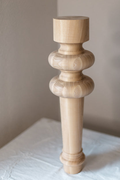 Wooden Table Furniture Leg – Handmade Support Leg, H710 mm
