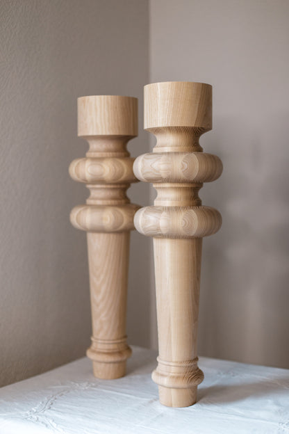 Wooden Table Furniture Leg – Handmade Support Leg, H710 mm
