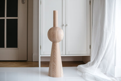 Wooden Furniture Leg with Four Sphere Details – Handmade Design, Set of 3, H670 mm