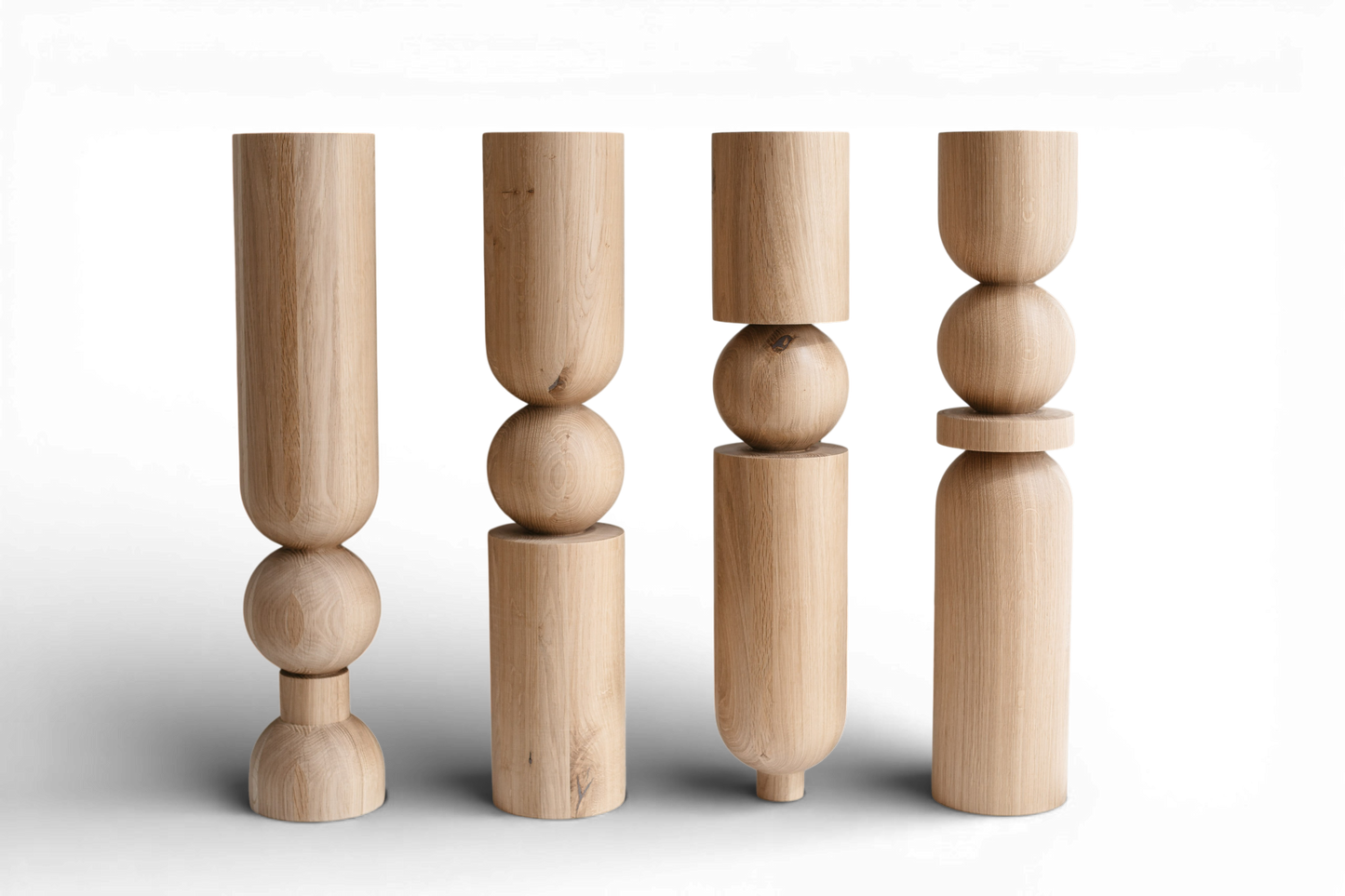 Large Wooden Table & Bar Legs – Handmade Furniture Legs, Set of 4, H690 mm