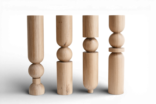 Large Wooden Table & Bar Legs – Handmade Furniture Legs, Set of 4, H690 mm