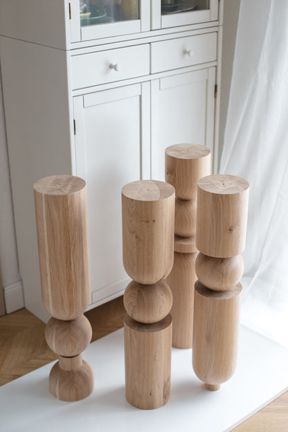 Large Wooden Table & Bar Legs – Handmade Furniture Legs, Set of 4, H690 mm