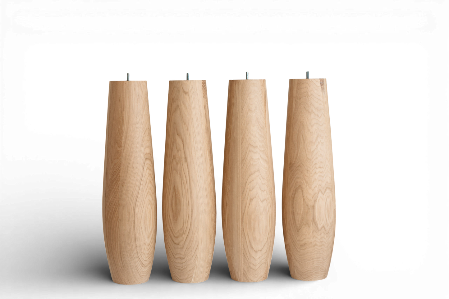 Solid Oak Table Legs Set of 4 – Oval Wooden Dining Table Legs 736 mm