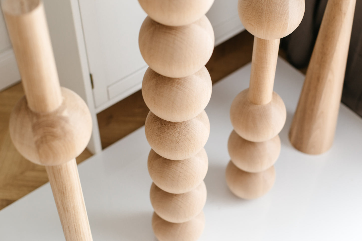 Solid Oak Wooden Furniture Legs – Handmade Table Legs, Set of 4, H760 mm