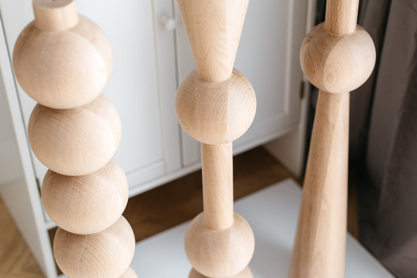 Solid Oak Wooden Furniture Legs – Handmade Table Legs, Set of 4, H760 mm