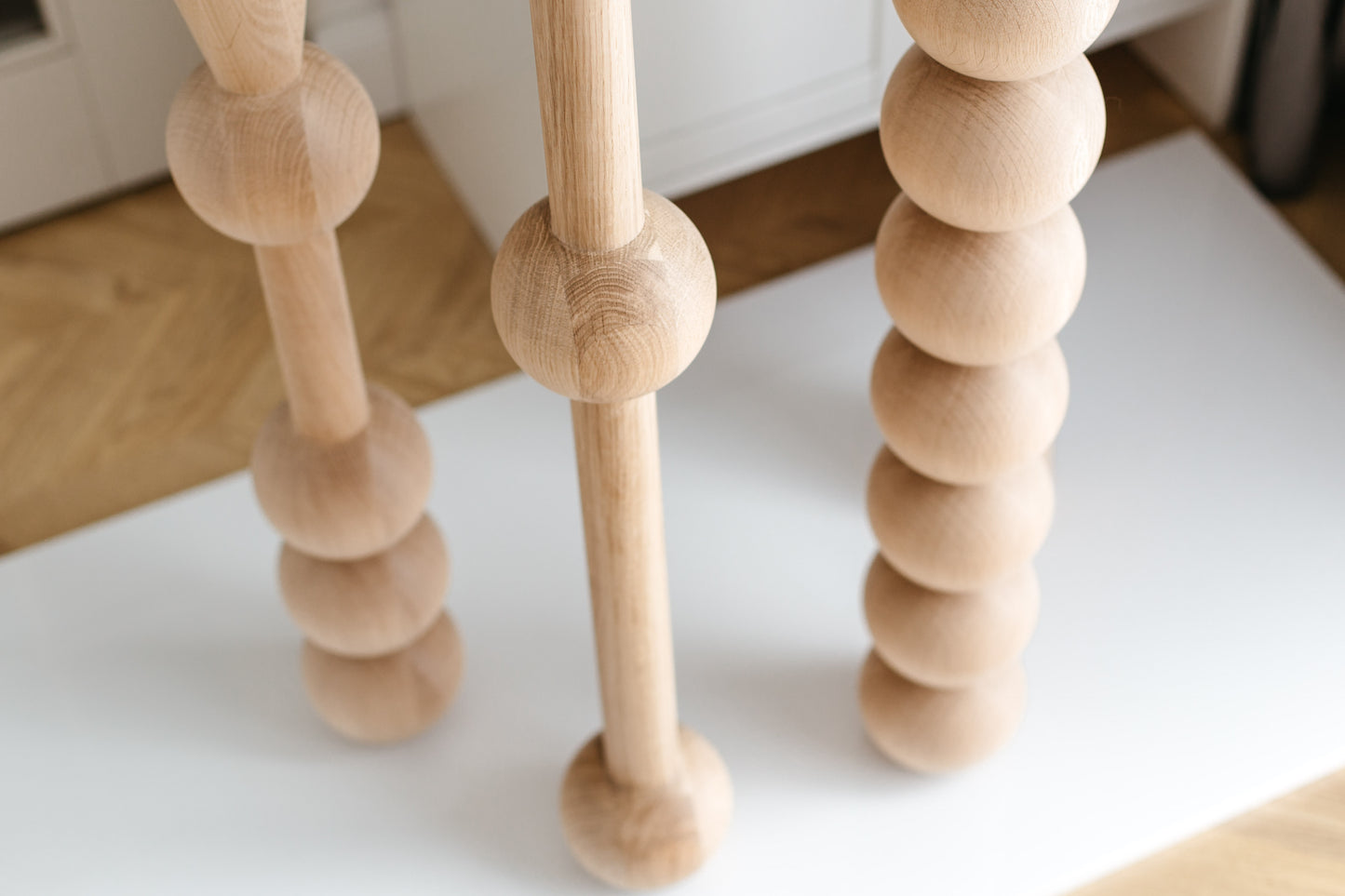 Solid Oak Wooden Furniture Legs – Handmade Table Legs, Set of 4, H760 mm