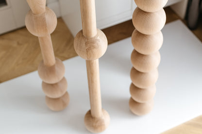 Solid Oak Wooden Furniture Legs – Handmade Table Legs, Set of 4, H760 mm