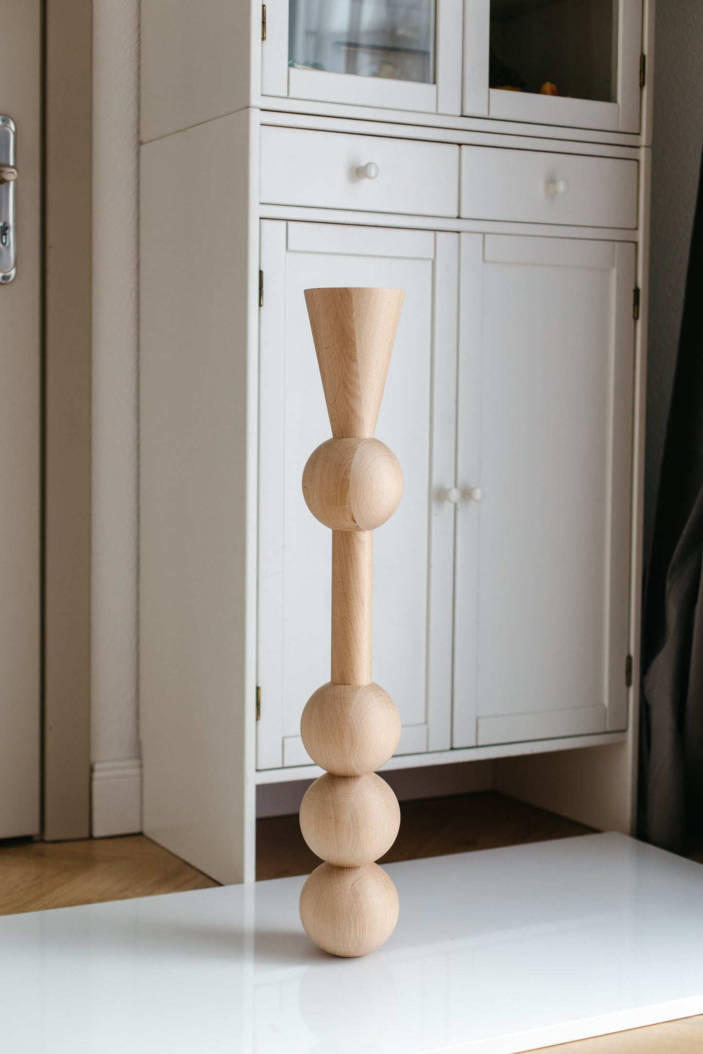 Solid Oak Wooden Furniture Legs – Handmade Table Legs, Set of 4, H760 mm