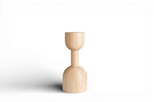 Natural Wooden Coffee Table Leg – Lathe-Turned Furniture Support, H450 mm