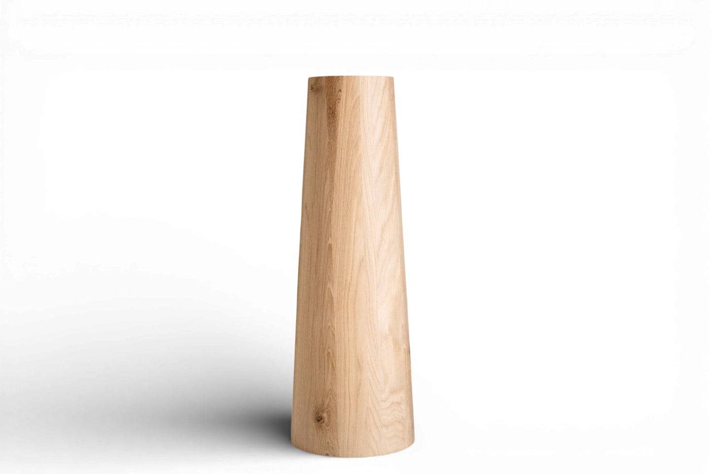 Conical Wooden Dining Table Base Leg – Lathe-Turned Pedestal Support, H700 mm