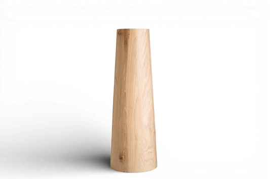 Conical Wooden Dining Table Base Leg – Lathe-Turned Pedestal Support, H700 mm