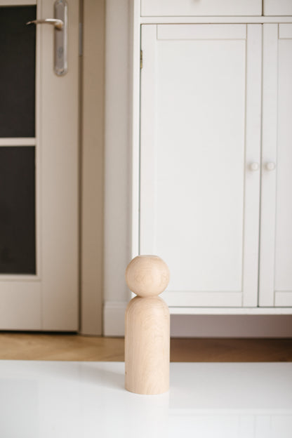 Wooden Furniture Legs with Sphere Detail – Handmade Design, H305 mm