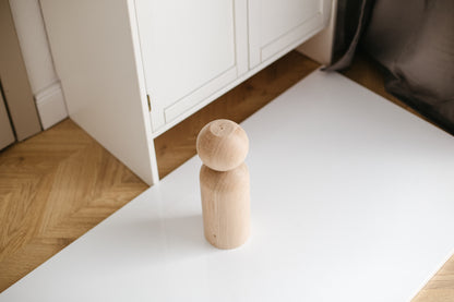Wooden Furniture Legs with Sphere Detail – Handmade Design, H305 mm