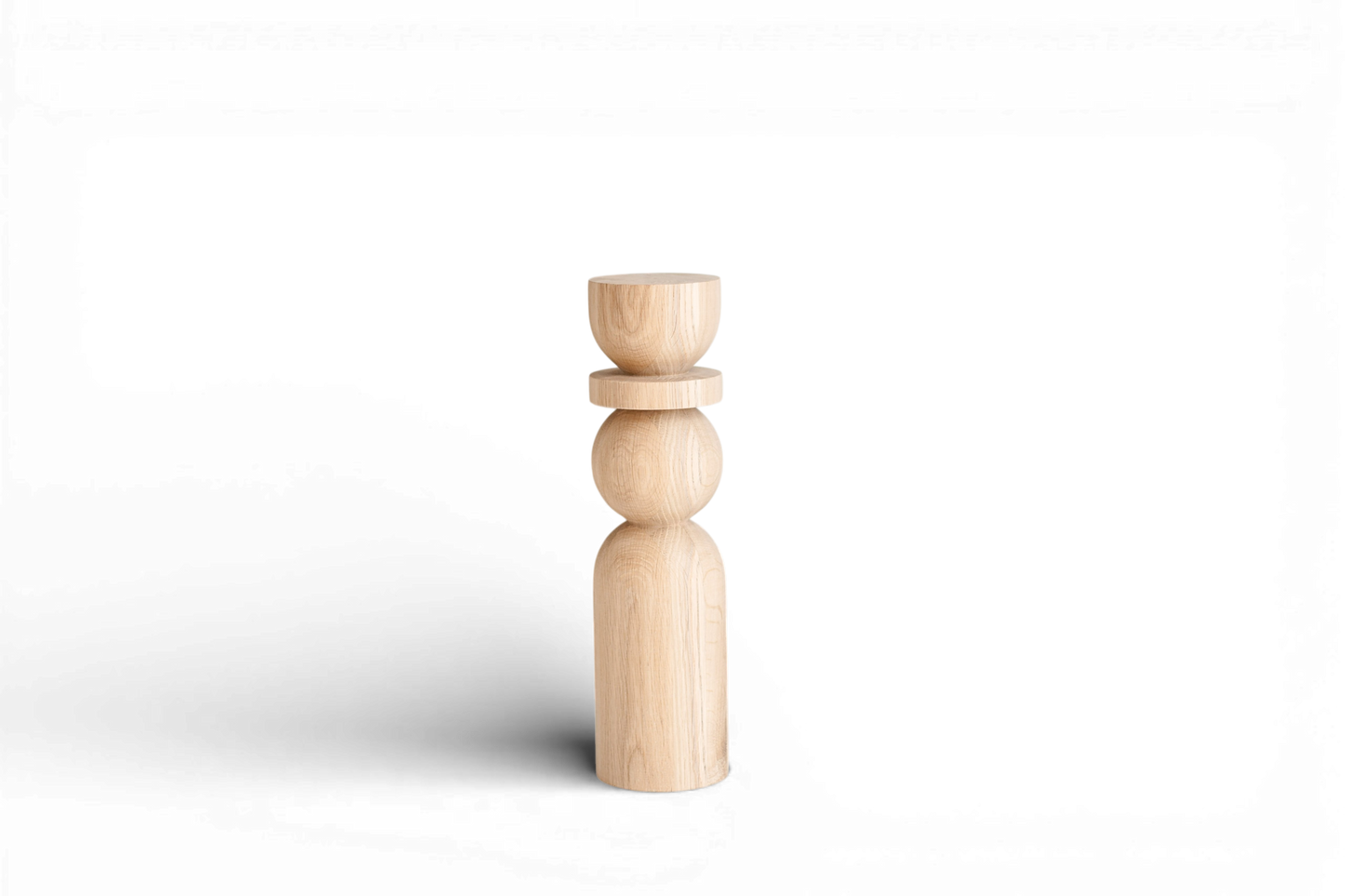 Natural Wooden Coffee Table Leg with Sphere Detail – Handmade Design, H380 mm