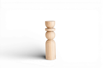 Natural Wooden Coffee Table Leg with Sphere Detail – Handmade Design, H380 mm