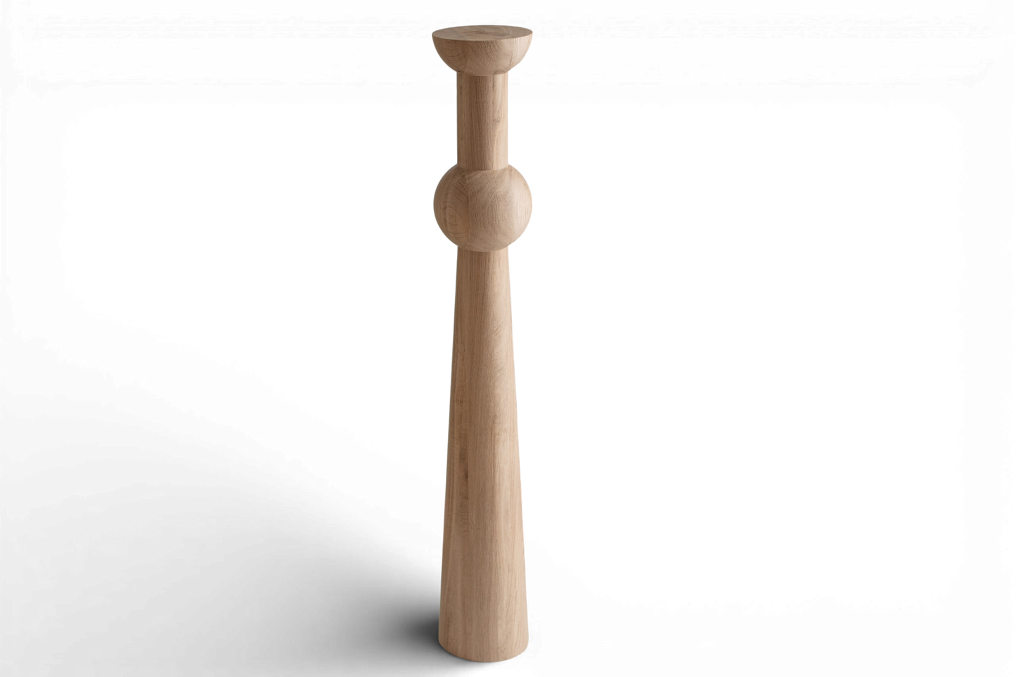 Tall Wooden Table & Bar Support Leg – Lathe-Turned Design, H1100 mm