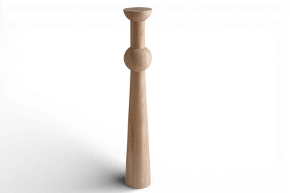 Tall Wooden Table & Bar Support Leg – Lathe-Turned Design, H1100 mm