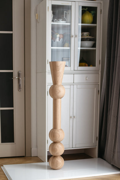 Tall Wooden Table & Bar Leg – Handmade Furniture Support, H1100 mm