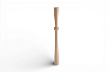Wooden Table & Bar Leg with Center Sphere Detail – Lathe-Turned Design, H870 mm