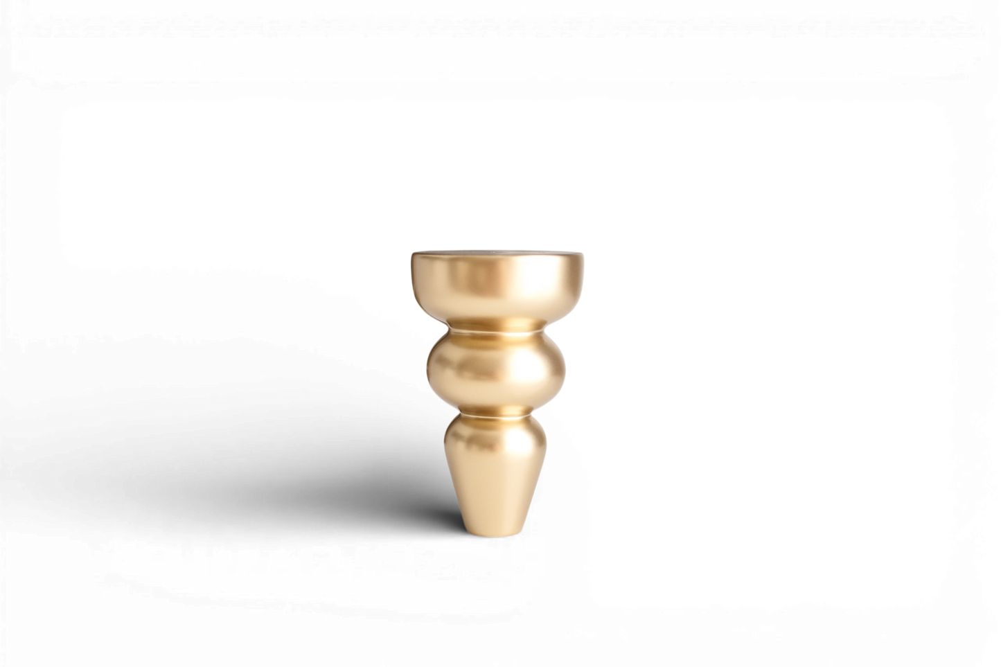 Birch Wooden Furniture Leg – Gold Matte Finish (IGM), H155 mm
