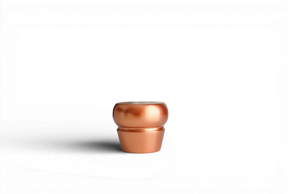 Birch Wooden Furniture Leg – Copper Matte Finish (IGM), H65 mm