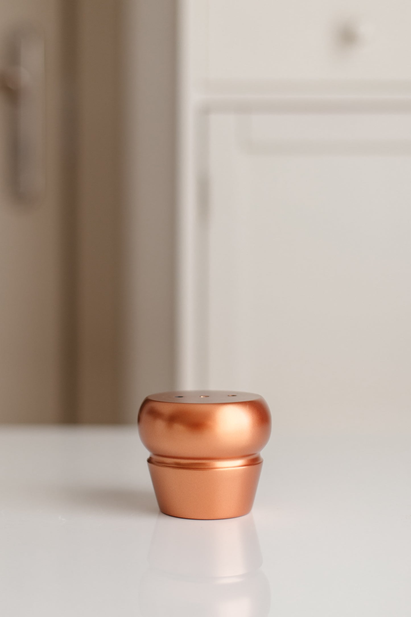 Birch Wooden Furniture Leg – Copper Matte Finish (IGM), H65 mm