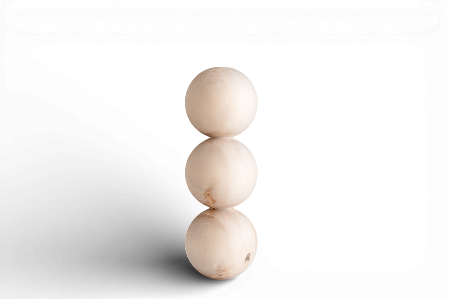 Wooden Table & Coffee Table Leg with Triple Sphere Detail – Handmade Design, H612 mm