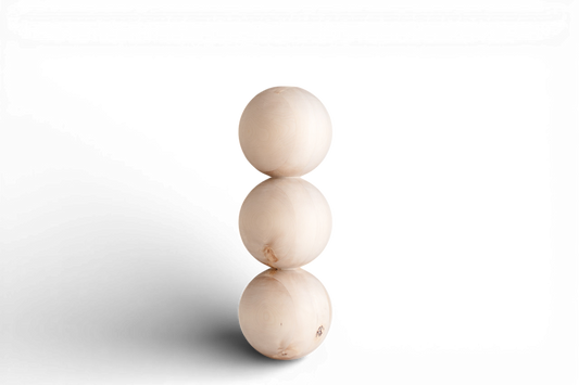 Wooden Table & Coffee Table Leg with Triple Sphere Detail – Handmade Design, H612 mm