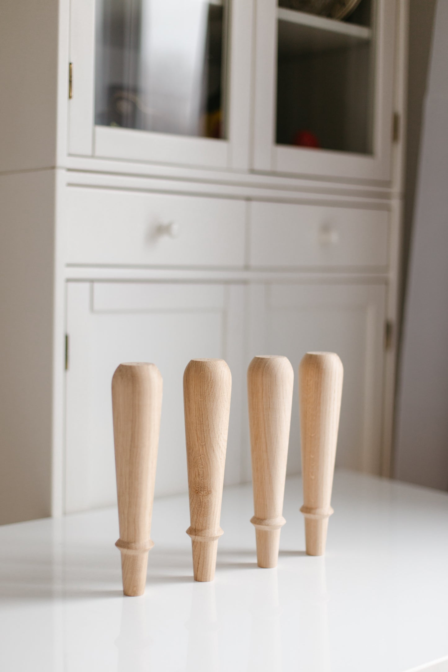 Wooden Furniture Legs – Classic Design, Handmade, H225 mm