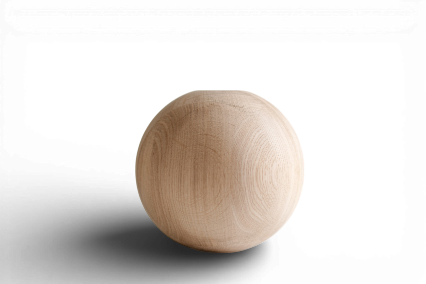Round Turned Wooden Furniture Leg with Sphere Detail – Handmade, H200 mm