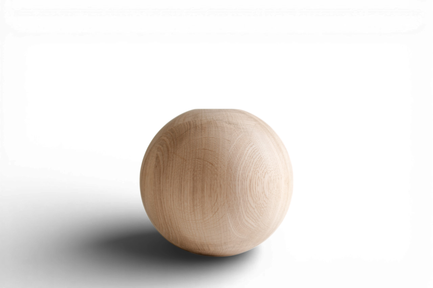 Round Turned Wooden Furniture Leg with Sphere Detail – Lathe-Turned Design, H170 mm