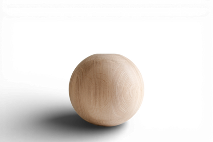 Round Turned Wooden Furniture Leg with Sphere Detail – Lathe-Turned Design, H170 mm