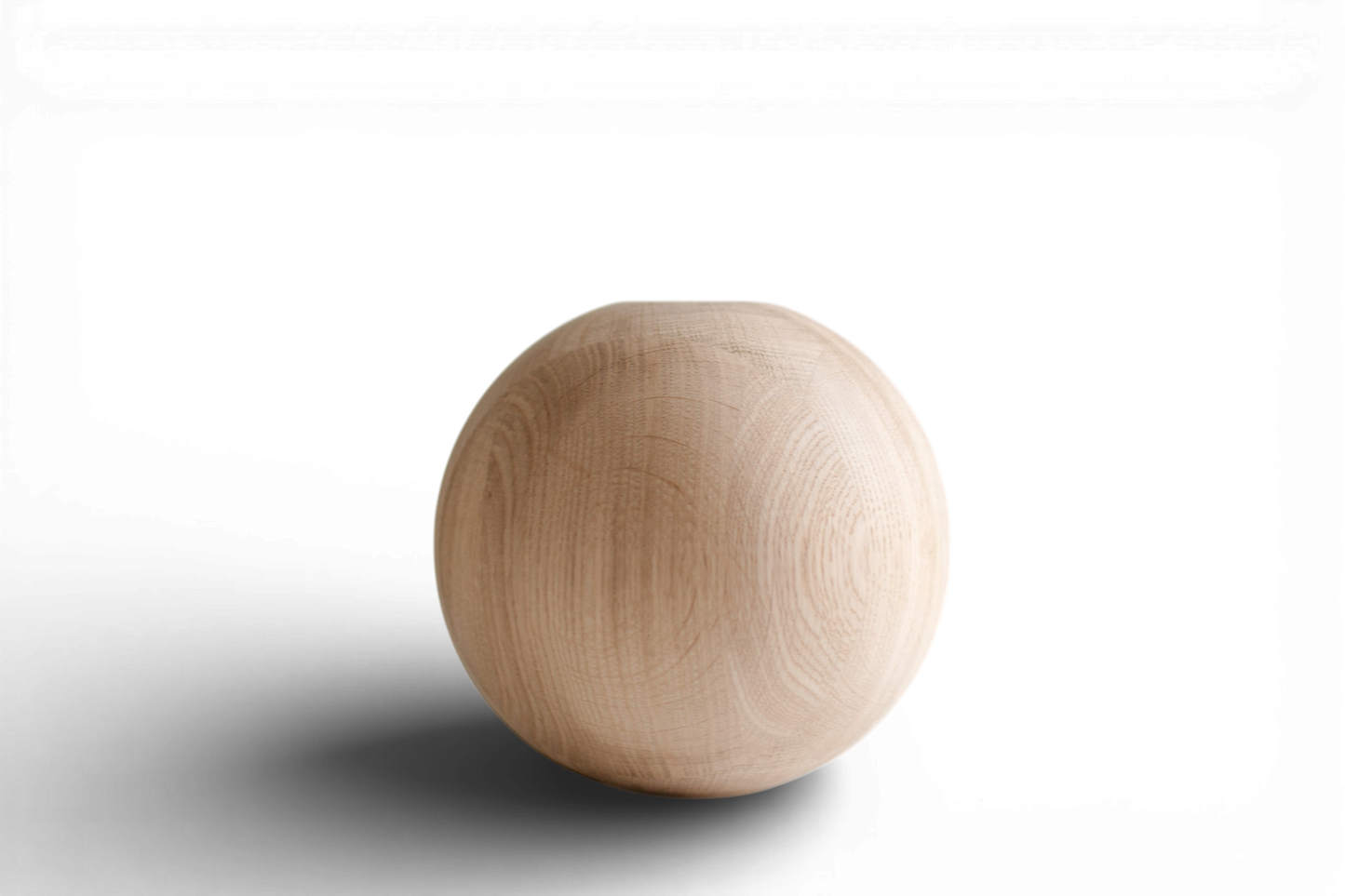 Round Turned Wooden Furniture Leg with Ball Detail – Lathe-Turned Design, H180 mm