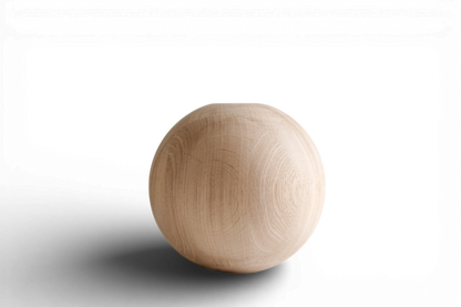 Round Turned Wooden Furniture Leg with Ball Detail – Lathe-Turned Design, H180 mm