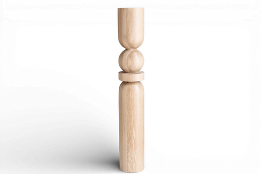 Wooden Table & Kitchen Island Leg with Center Sphere – Handmade Design, H900 mm