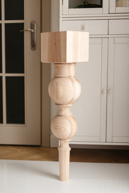 Wooden Breakfast Bar & Table Support Leg – Handmade Furniture Base, H890 mm