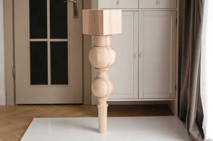 Wooden Breakfast Bar & Table Support Leg – Handmade Furniture Base, H890 mm