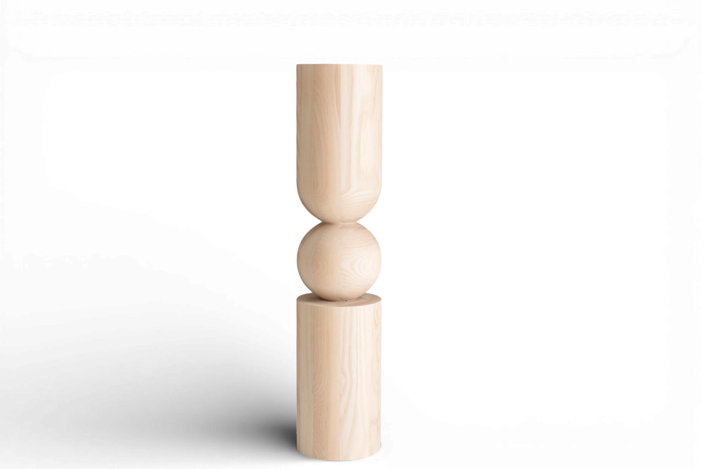 Wooden Table & Kitchen Island Leg with Center Sphere – Handmade Design, H902 mm